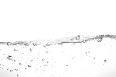 Beyaz arka planda su sıçraması. Beyaz arkaplanda su dalgası izole edildi