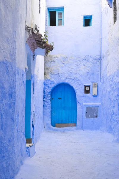 Blue city of Chefchaouen, Morocco. Blue city is noted for its blue architecture.