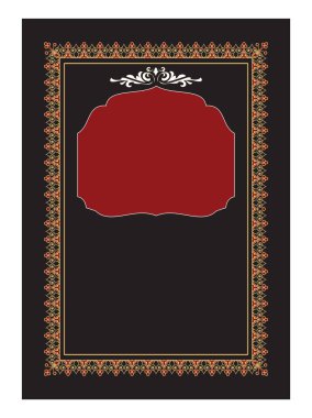 Arapça süslemeli İslami kitap kapağı.