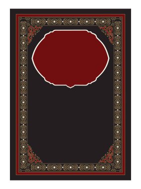 Arapça kitap kapağı tasarım vektör kapağı
