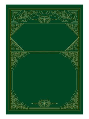 Arapça kitap kapağı tasarım şablonu