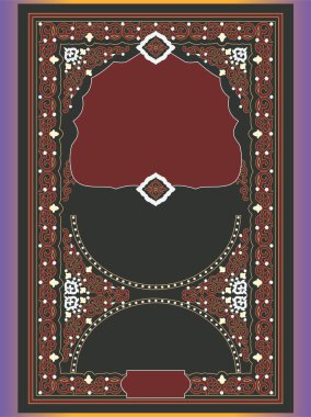 Arap İslam Biçimli Kitap Kapağı Tasarımı Arap Şablonu ve Süslemeleri