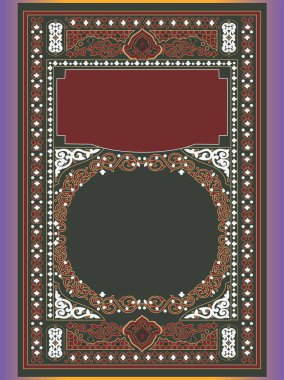 İslami kitap kapağı tasarımı çiçek süsü