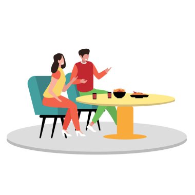 Gençler bir kafede masada oturuyor.