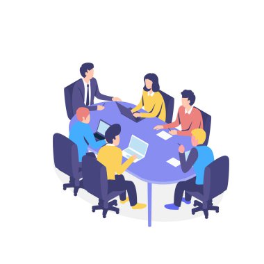 iş adamları ofis, vektör çizim