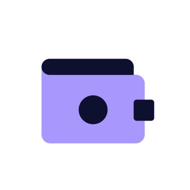 cüzdan simgesi vektör resimleme izole işareti  