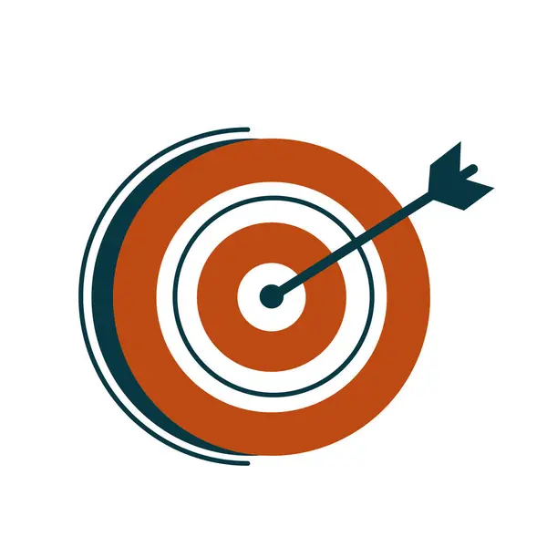 Target Goal Vector Icon Success Business Strategy Concept Target Archery — Vector de stock