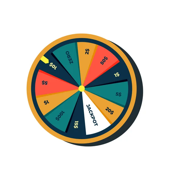 Para dolu bir rulet ve büyük ikramiye illüstrasyon seti. Bahis, dart, hedef ve kazanmak. Lucky Wheel konsepti çizimleri