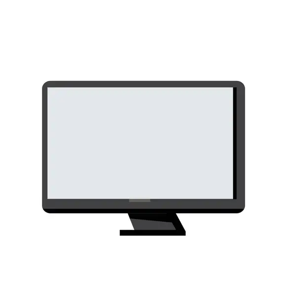 Vector Computer Monitor Display Isolated Blank Monitor Element Vector Mockup — Stock Vector