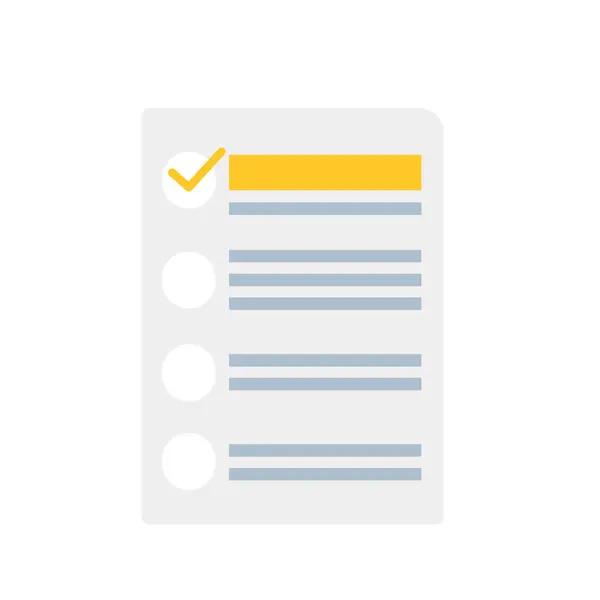 Task List Deadlines Effective Planning Clipboard Single Flat Color Icon — Stock Vector