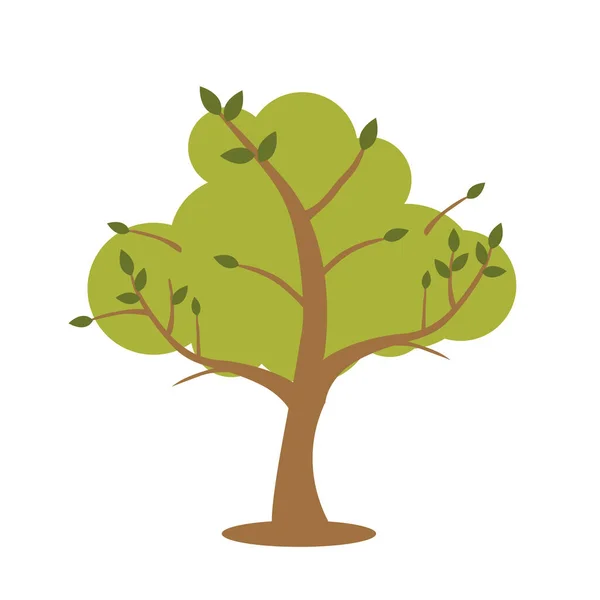 Ilustración Del Icono Árbol Plano Icono Planta Árbol Forestal Simple — Vector de stock