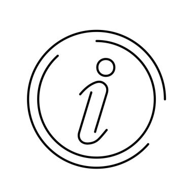 Vektör satırı simgesi bilgisi. SSS ve destek simgesi illüstrasyon sembolü, web için öge