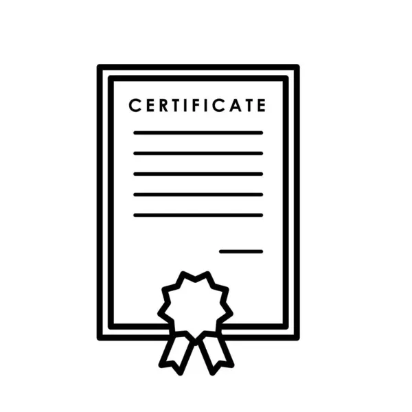 Ikona Vektorového Certifikátu Úspěch Udělení Grant Koncept Diplomu Prvky Grafického — Stockový vektor