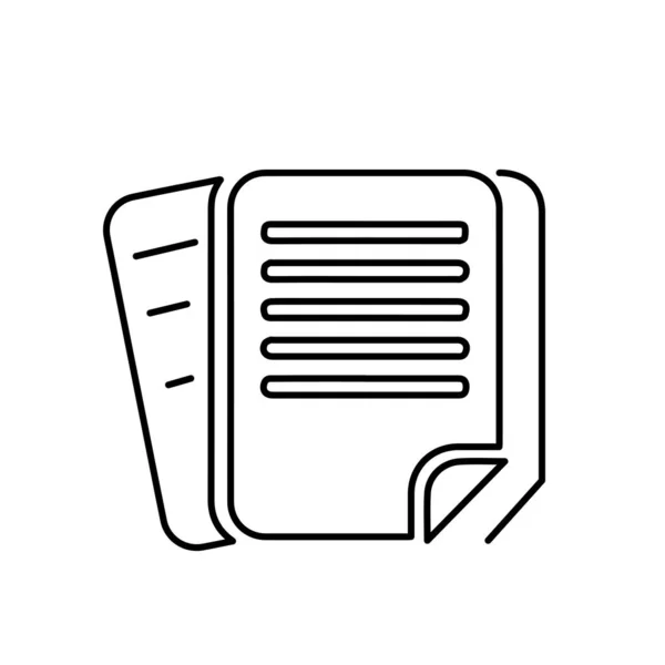 Vektor Linje Ikonen Filer Dokument Ikon Symbol Illustration Ikoner Dokument — Stock vektor