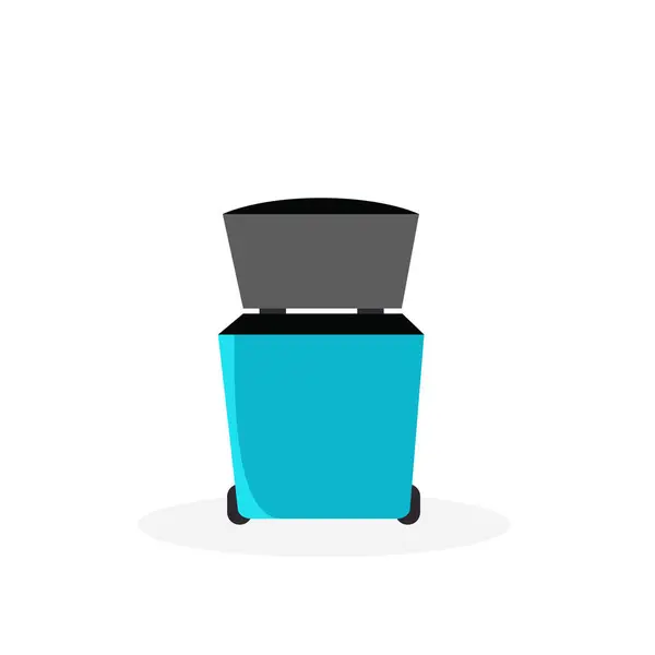 Trash Can Trash Empty Bucket Wastebasket Vector Illustration — Stock Vector