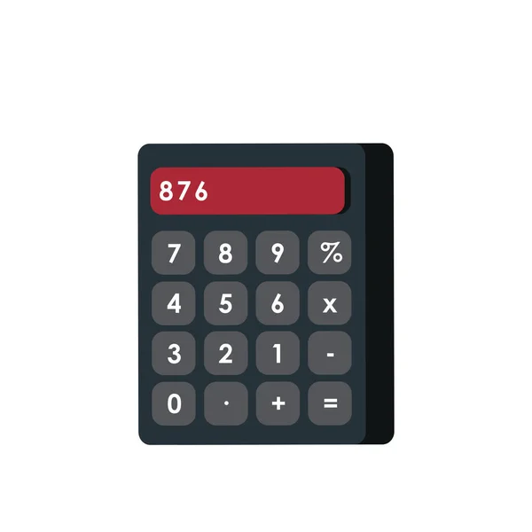 Calculator Flat Icon School Calculator Vector Electronic Portable Calculator — Stock Vector
