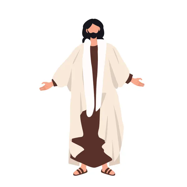 Holy Christ Jesus Character Cartoon — Stock Vector