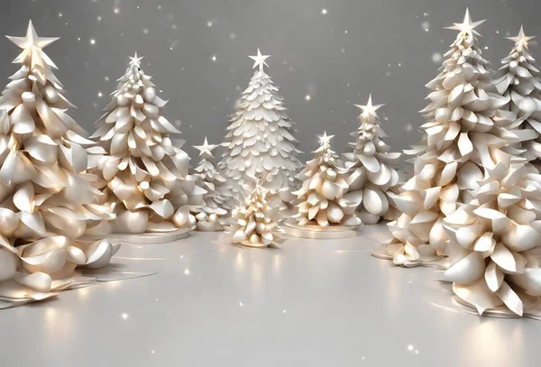 Hediye kutuları ve süslemelerle süslenmiş Noel Ağacı