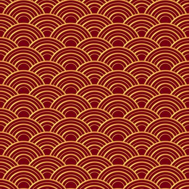 Kusursuz Altın Çin Deseni, Soyut Vektör Arkaplanı, Dekoratif Duvar Kağıdı