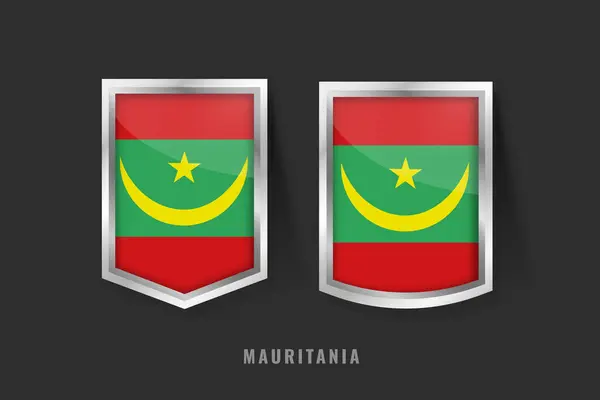 stock vector Vector Illustration of MAURITANIA Label Logo.MAURITANIA Badge Sign MAURITANIA With Flag,Mauritanian Product Label Banners Template.