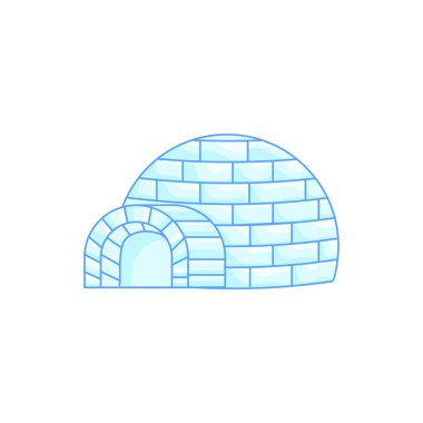 Basit bir eskimo evi çizimi, geleneksel bir kar evi.