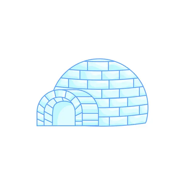 Basit bir eskimo evi çizimi, geleneksel bir kar evi.