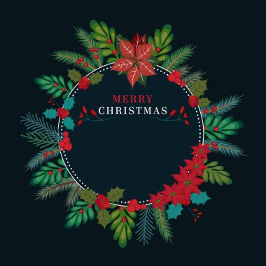 Madalyalı Noel Tasarım Vektörü illüstrasyonu .