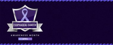 Uluslararası Özfajik Kanser Farkındalığı Ay pankartı için mavi kurdele farkındalığı grafiği.