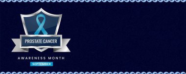 Uluslararası Prostat Kanseri Farkındalığı Ay pankartı için mavi kurdele farkındalığı grafiği