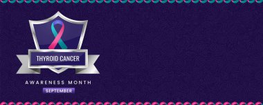 Uluslararası Tiroid Kanseri Farkındalık Ayı pankartı için pembe ve yeşil kurdele farkındalığı grafiği.