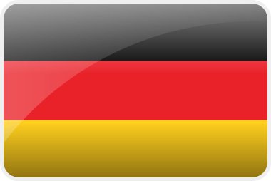 Almanya Ülkesi Bayrak Simgesi, Ulusal Vekil Bayrağı İkonik Sembol ve Alman Bayrağı.