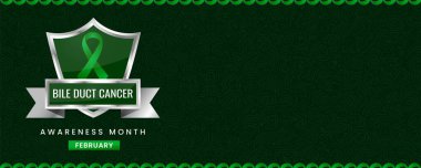 Uluslararası Bile Kanser Kanalizasyonu Farkındalık Ayı afişi için yeşil kurdele farkındalığı grafiği.