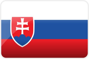 Slovakya Ülkesinin Bayrak Simgesi, Ulusal Vektör Bayrağı İkonik Sembol ve Slovakya Bayrağının Renkleri.