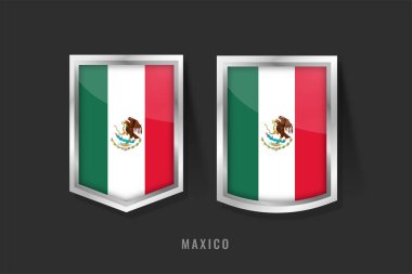 Vector Illustration of Mexico Label Logo. Mexico Badge Sign Mexico With Flag, Mexico Product Label Banners Template. clipart