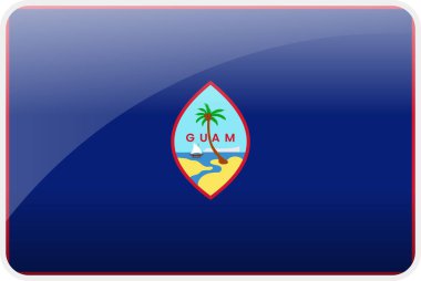 Guam bayrağı, resmi renkler ve doğru orantı. Ulusal Guam bayrağı. Vektör illüstrasyonu.