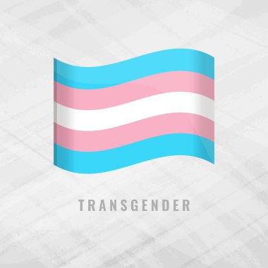 Açık Mavi, Pembe ve Beyaz Çizgili Transseksüel Gurur Bayrağı Çeşitliliği, Kimliği ve LGBTQ + Ayrıcalığı simgeliyor