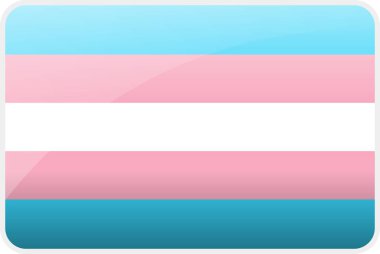 Açık Mavi, Pembe ve Beyazın Yatay Çizgileri, Sembolize Kimlik, Çeşitlilik ve LGBTQ + Temsilciliğinin Cinsiyet Değiştiren Gurur Bayrağı