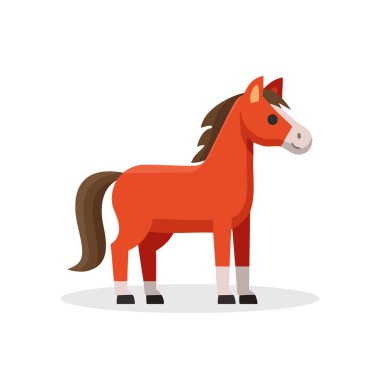 Şirin at vektör çizimi, tasarım ve dekorasyon için Hayvan Karakteri.