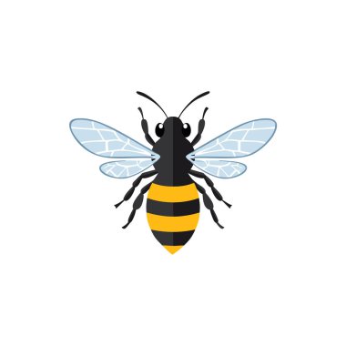 Arı vektör illüstrasyonu, dekorasyon için teneke böcek karakteri