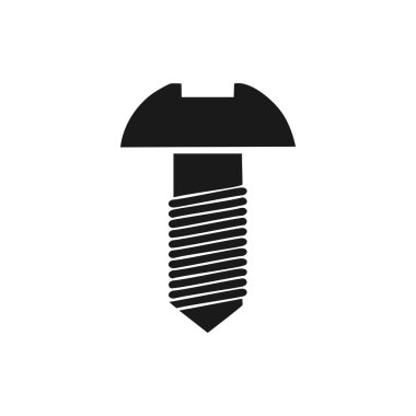 Black Self-tap Vida, Metal ve Ahşap Fastener, Vektör element tasarımı.