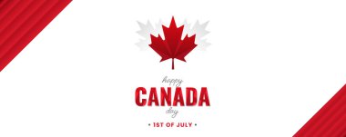 Mutlu Kanada Günü, Cesur ve Vatansever Akçaağaç Yaprağı Tasarımı.