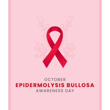 Kırmızı ipek kurdeleli Epidermolysis Bullosa Farkındalık Ay arkaplan tasarımı.