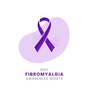 Mor ipek kurdeleli Fibromiyalji Farkındalık Ay arkaplan tasarımı.