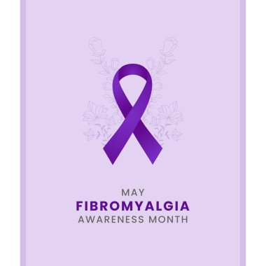 Mor ipek kurdeleli Fibromiyalji Farkındalık Ay arkaplan tasarımı.