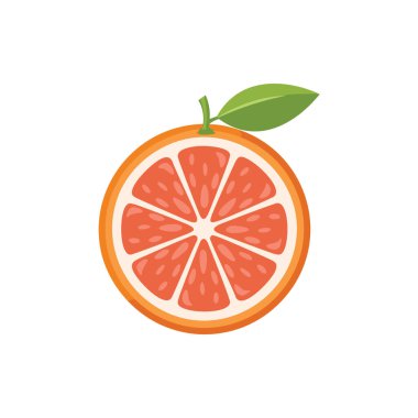 Pembe Et ve Portakal Kabuklu Sulu Üzüm Meyvesi Çizimi.