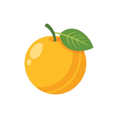 Portakallı veya kayısılı Yapraklı Meyve Simgesi, Tatlı Turunçgil veya Taş Meyveli.