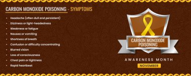 Karbon Monoksit Zehirleme Belirtileri ile Farkındalık Kurdelesi, Şablon Bazlı Kalkan Tasarımı.