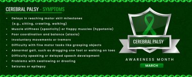 Semptomlar içeren beyin felci farkındalığı kurdelesi, örüntü temelli kalkan tasarımı.