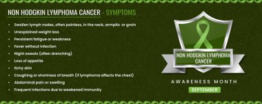 Orijinal Hodgkin Olmayan Lenfoma Belirtileri Bilinci kurdelesi, Şablon Bazlı Kalkan Tasarımı.