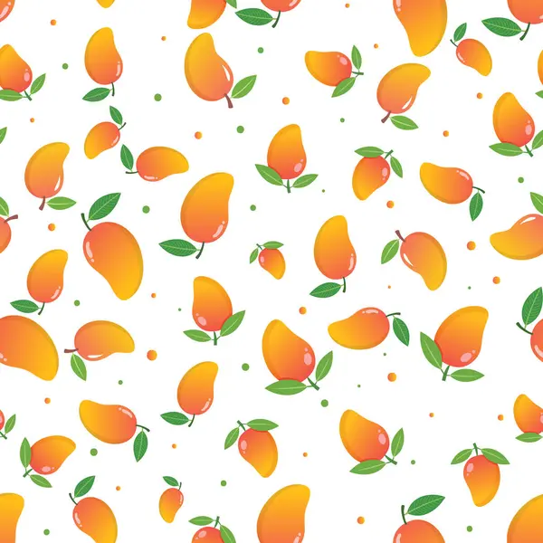 Yapraklı ve Noktalı Kusursuz Mango Meyve Örnekleri, Tropikal Yaz Arkaplanı